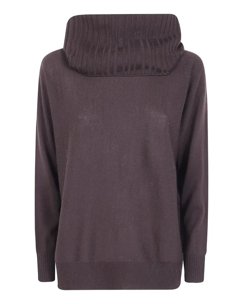 D.EXTERIOR Gerippter Rollkragenpullover - Braun Braun