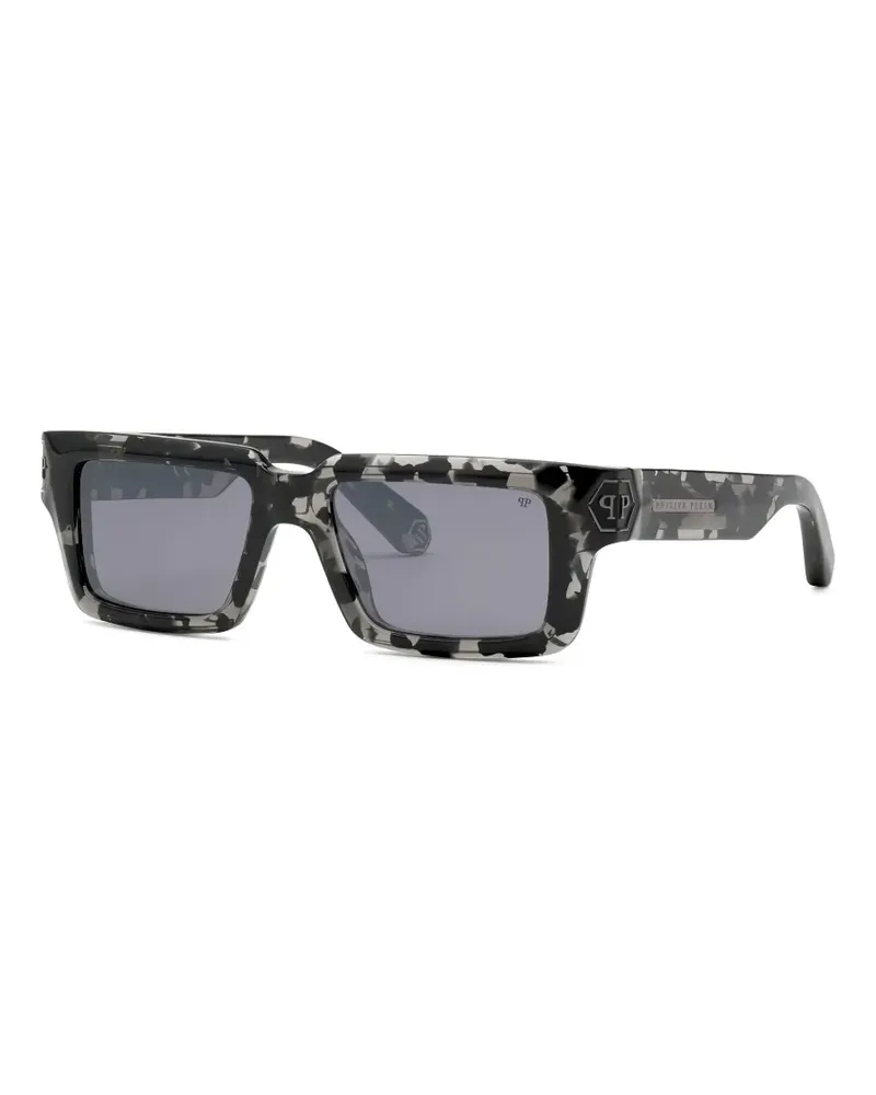 Philipp Plein rectangle-frame sunglasses - Schwarz Schwarz