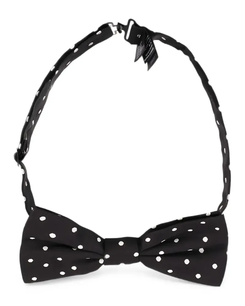 Dolce & Gabbana Seidenfliege mit Polka Dots - Schwarz Schwarz