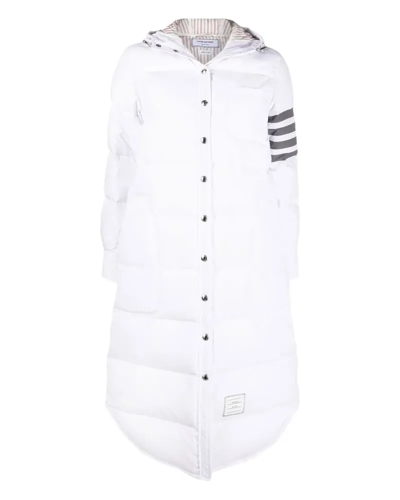 Thom Browne Daunenmantel mit Kapuze - Weiß Weiß