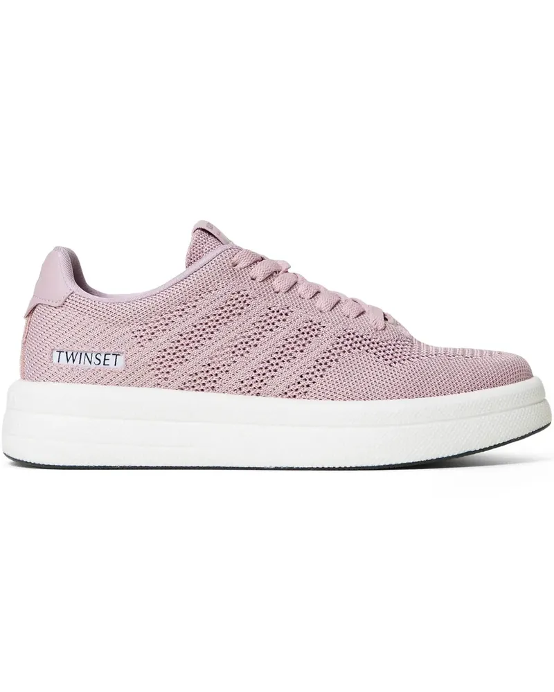 Twin-Set Sneakers mit Logo-Applikation - Rosa Rosa