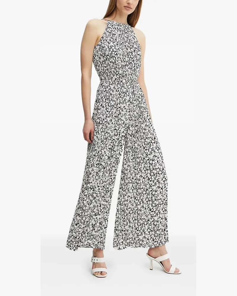 Michael Kors pleated floral jumpsuit - Weiß Weiß