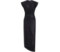 Midikleid mit Raffungen - Schwarz