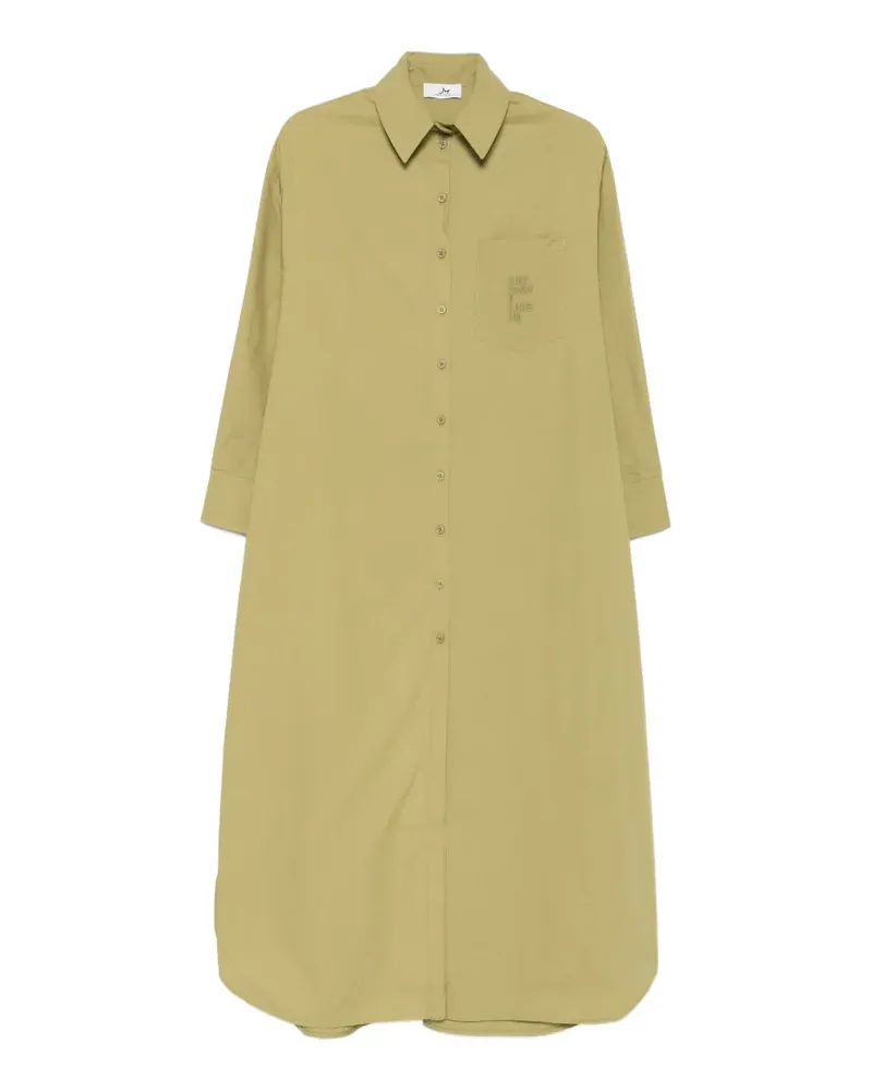 MARC ELLIS embroidered-logo midi dress - Grün Grün