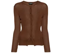 Gerippter Cardigan - Braun