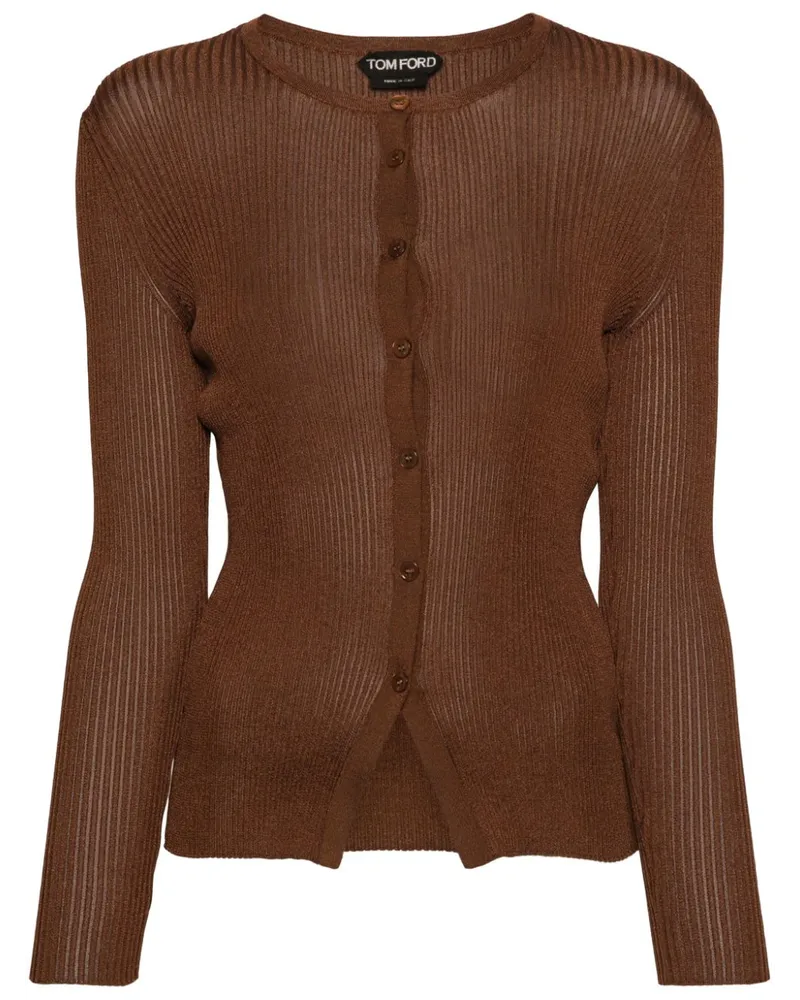 Tom Ford Gerippter Cardigan - Braun Braun