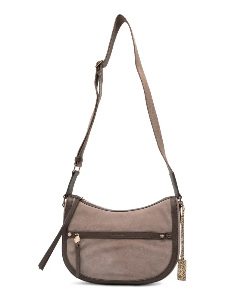 Borbonese Schultertasche aus Wildleder - Grau Grau