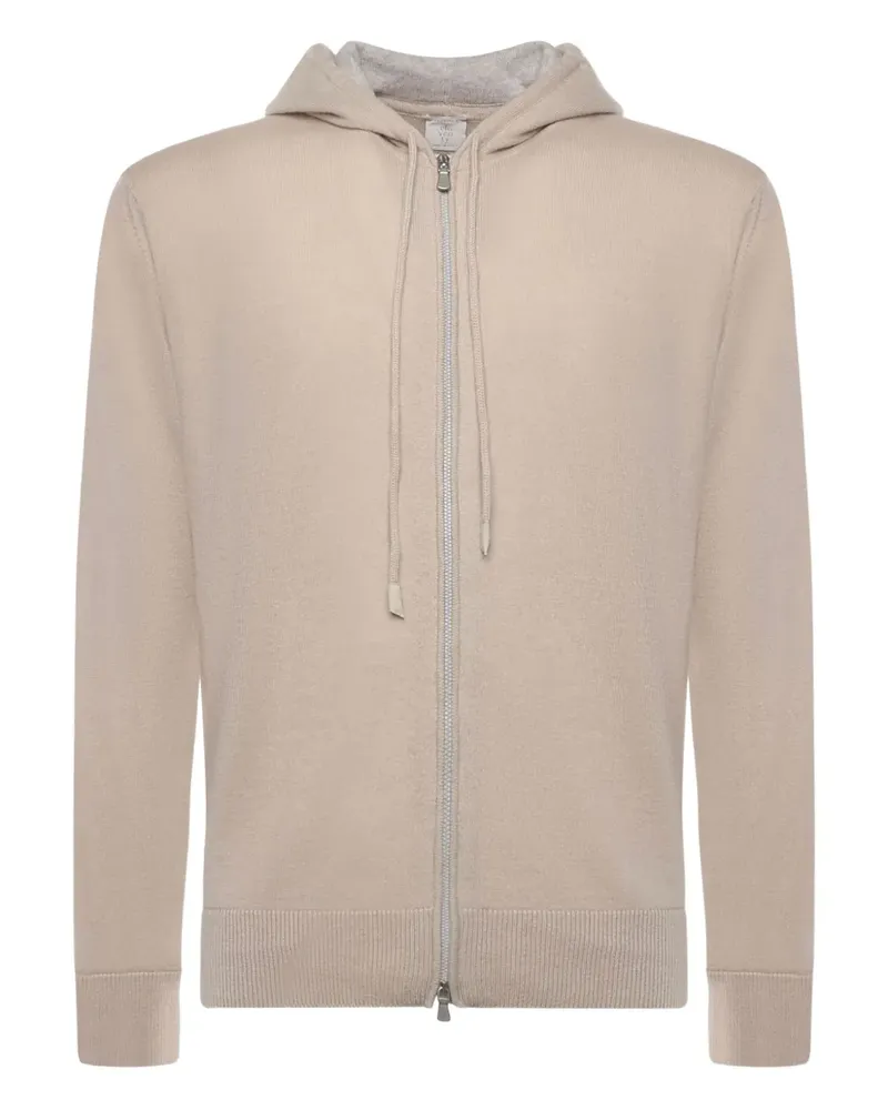 Eleventy Kapuzenjacke mit Reißverschluss - Nude Nude