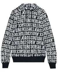 Versace Jeans Hoodie mit Logo-Print Schwarz