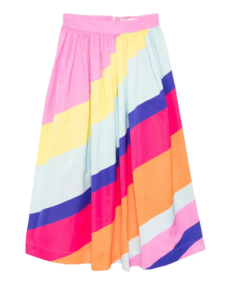 Mira Mikati striped pleated maxi skirt - Rosa Rosa