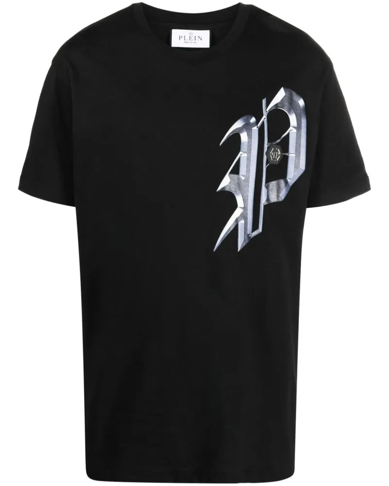 Philipp Plein T-Shirt mit grafischem Print - Schwarz Schwarz