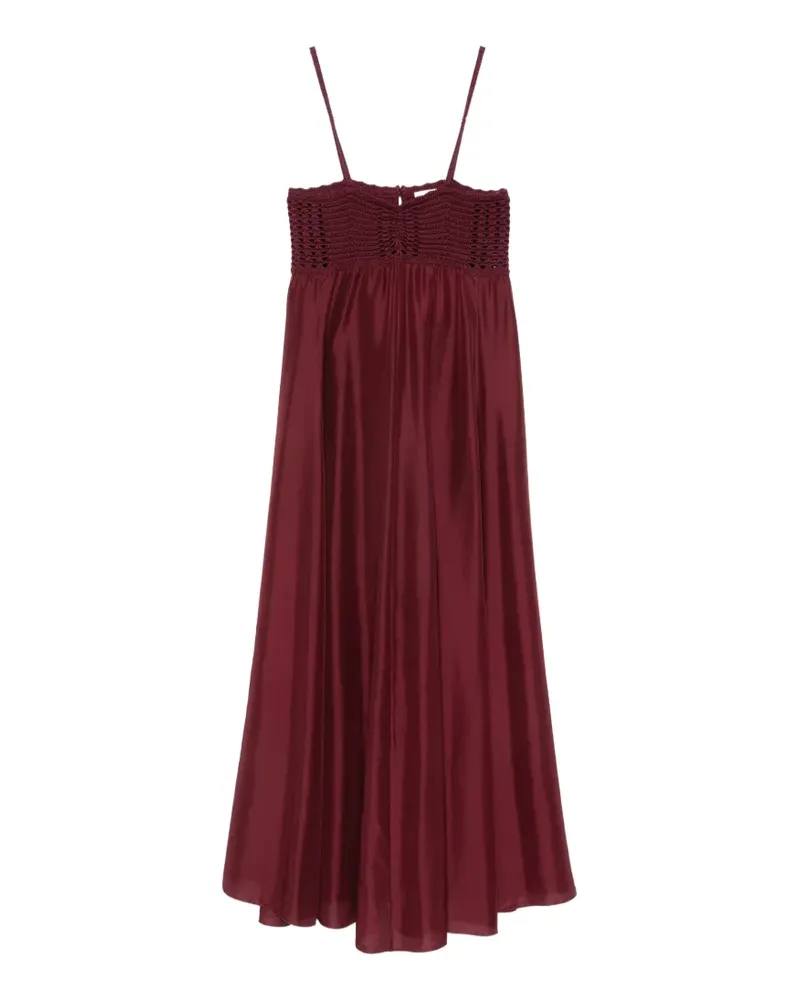 forte_forte sleeveless crochet-knitted maxi dress - Rot Rot