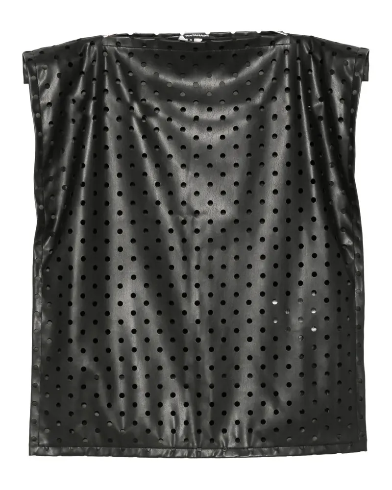 Junya Watanabe perforated sleeveless top - Schwarz Schwarz