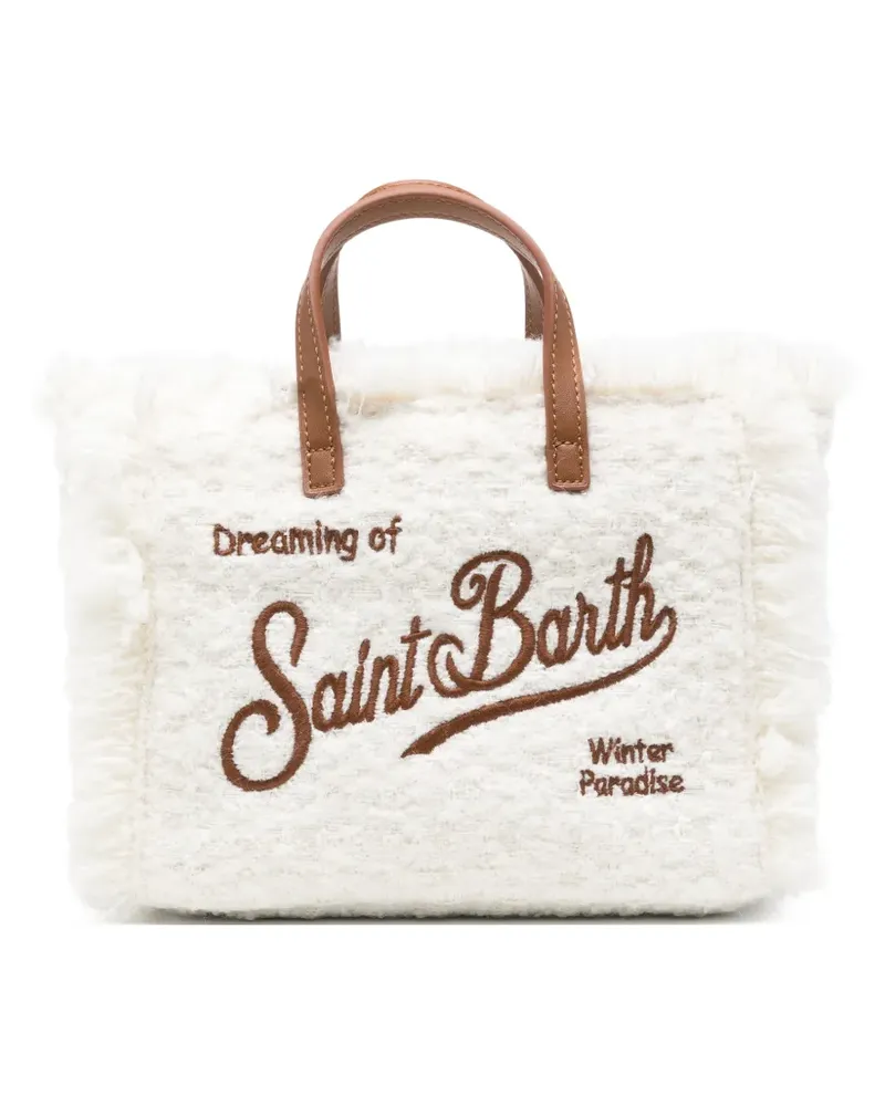 MC2 Saint Barth Mini Tote Bag mit Logo-Stickerei - Weiß Weiß