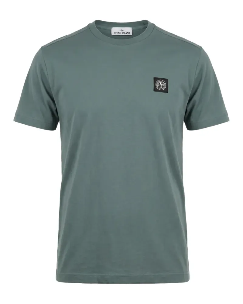 Stone Island logo-patch short-sleeve T-shirt - Grün Grün