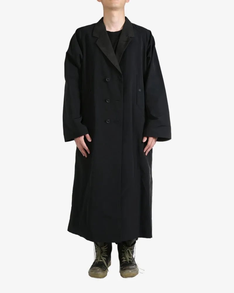 Yohji Yamamoto raglan-sleeve coat - Schwarz Schwarz