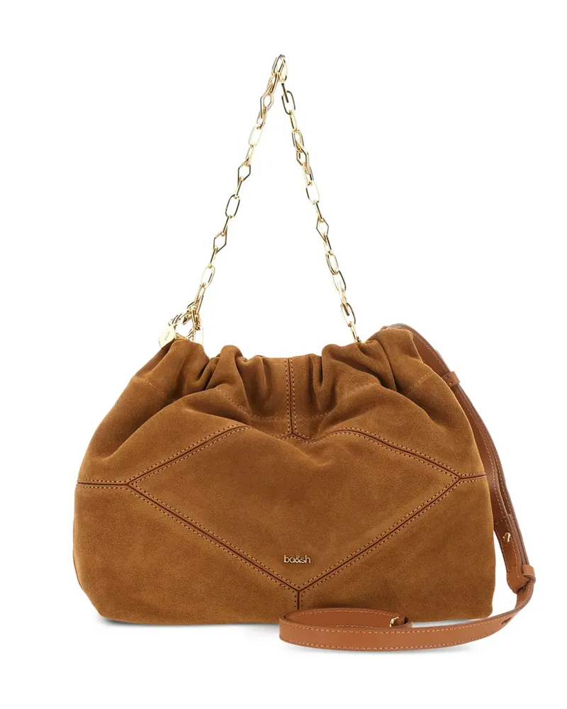 ba&sh June ruched chain-link mini shoulder bag - Braun Braun