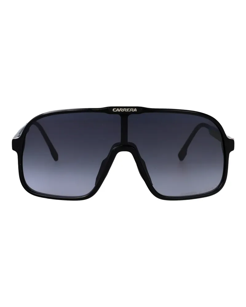 Carrera Sonnenbrille mit Shield-Gestell - Schwarz Schwarz