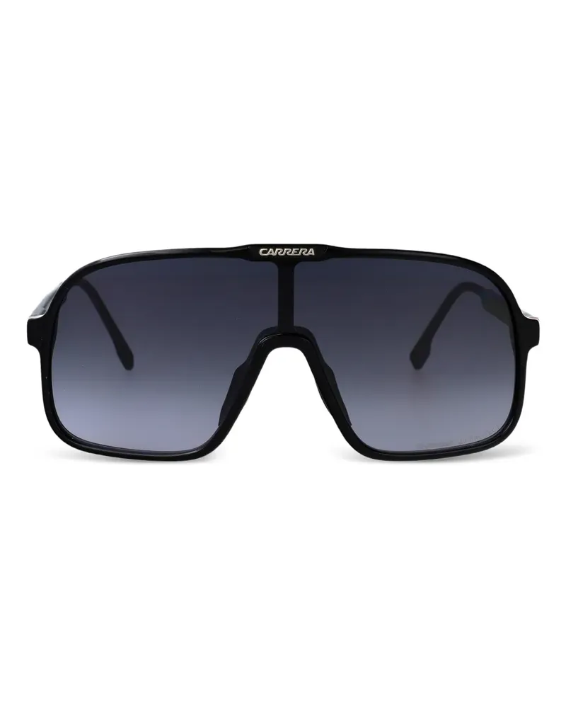 Carrera Sonnenbrille mit Shield-Gestell - Schwarz Schwarz