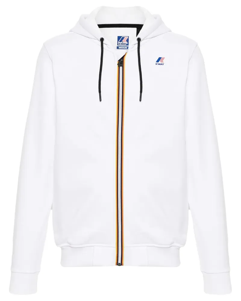 K-Way Kapuzenjacke mit Logo-Print - Weiß Weiß