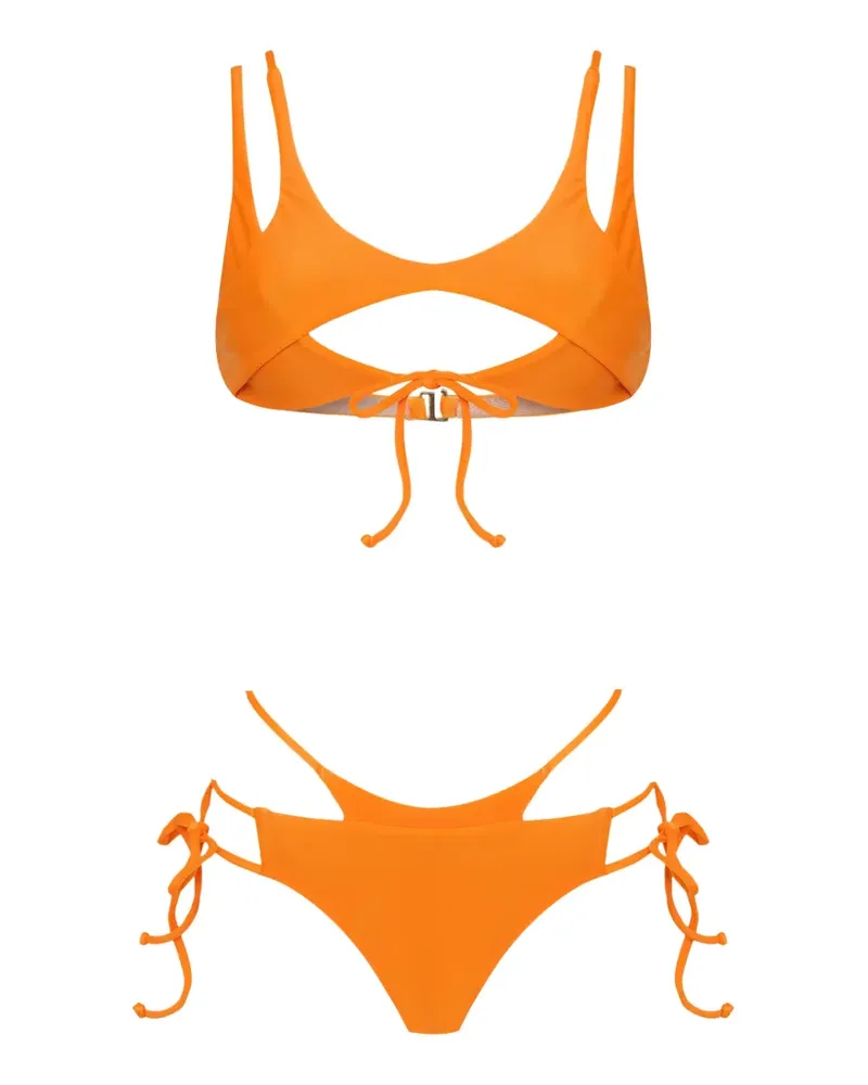 Amir Slama Bikinioberteil mit Schnürung - Orange Orange