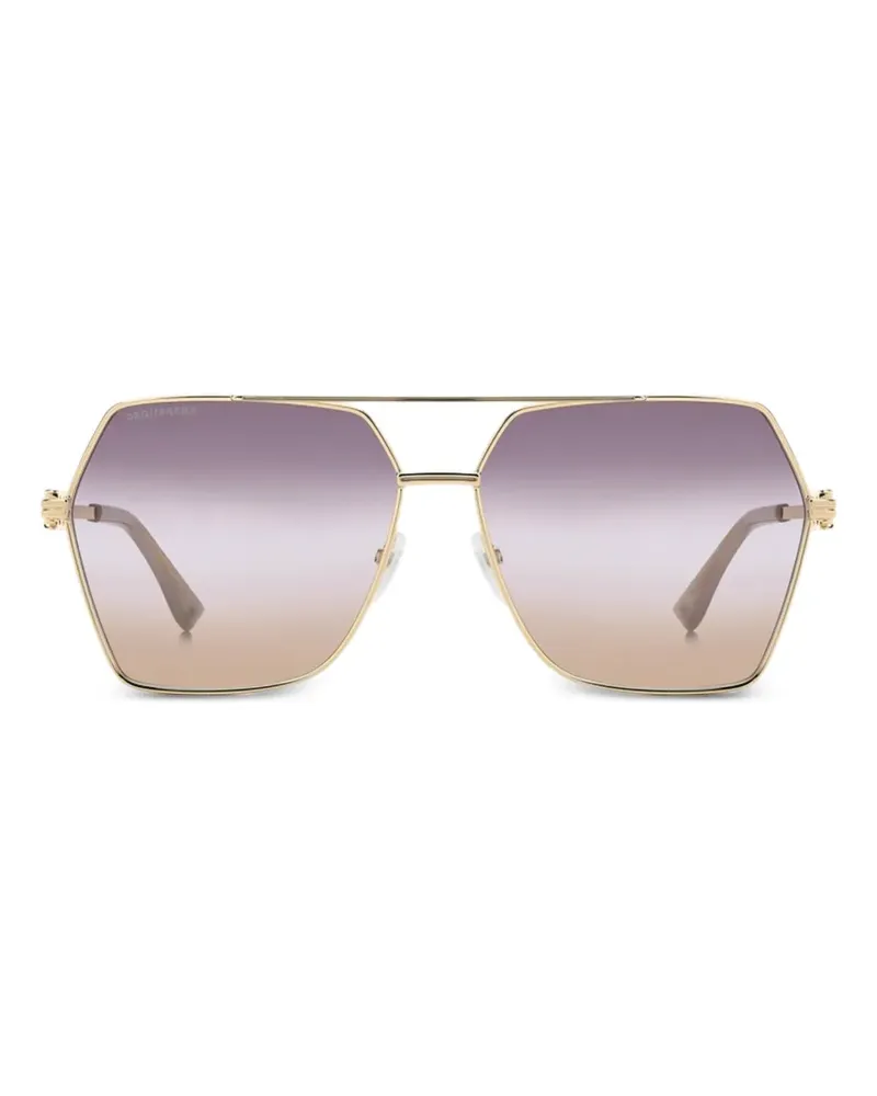 Dsquared2 butterfly-frame double-bridge sunglasses - Gold Gold