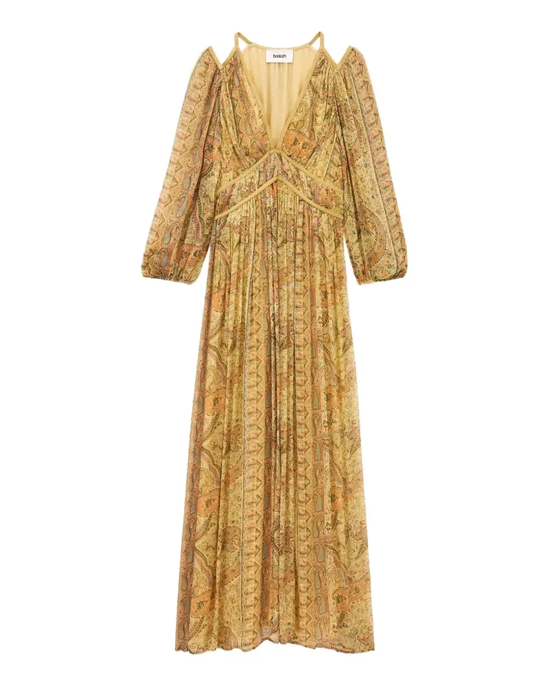 ba&sh Chana Maxikleid mit Paisley-Print - Gelb Gelb