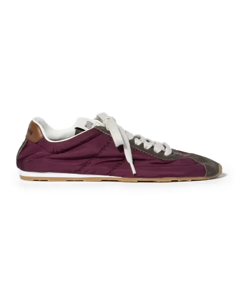 Miu Miu Plume technical fabric and suede sneakers - Violett Violett