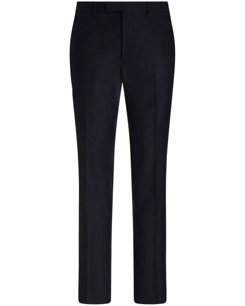 Etro Jacquard-Hose mit Tapered-Bein - Schwarz Schwarz