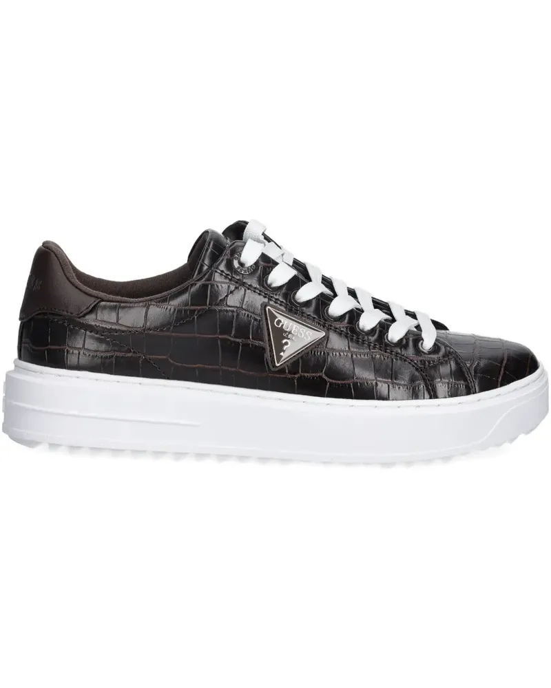 Guess Sneakers mit Kroko-Prägung - Braun Braun