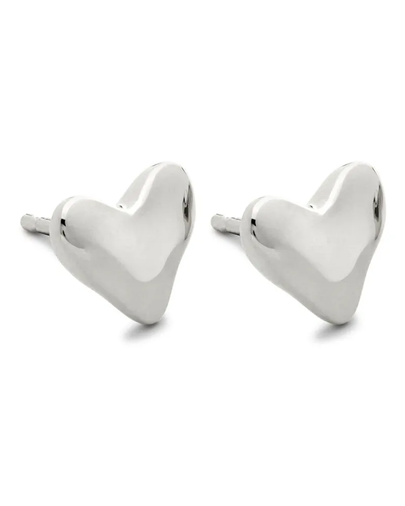 Monica Vinader Heart Ohrstecker aus Silber