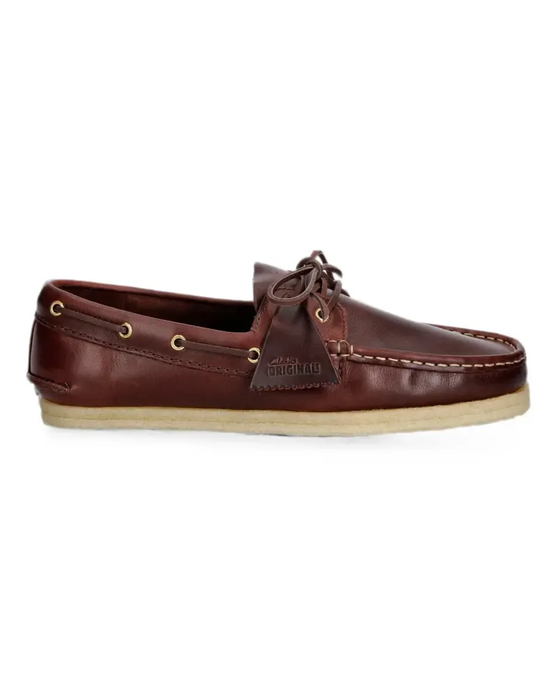 Clarks leather lace-up loafers - Braun Braun