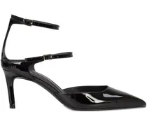 Pumps aus Lackleder mit Schnalle - Schwarz
