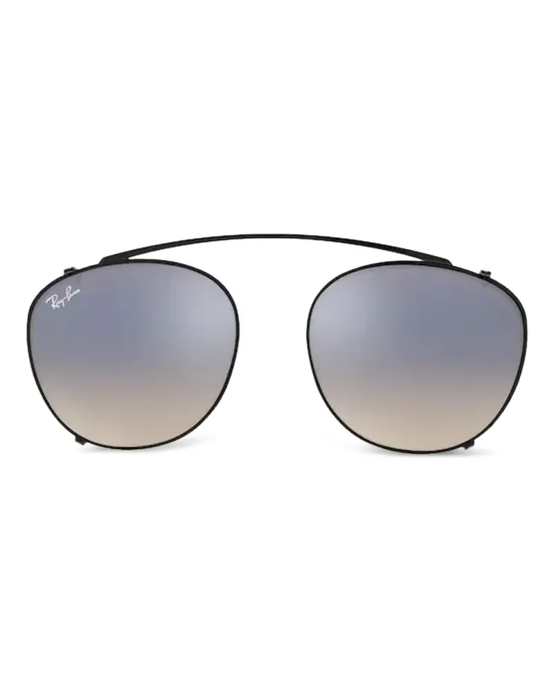 Ray Ban clip-on round-frame sunglasses - Schwarz Schwarz