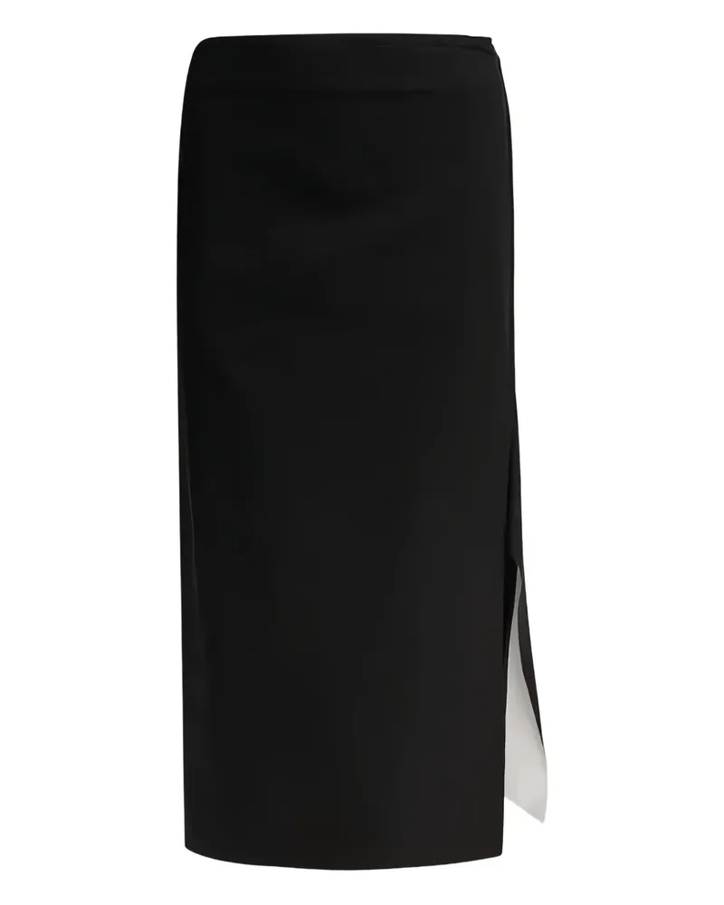 Max Mara Midirock mit Seitenschlitz - Schwarz Schwarz