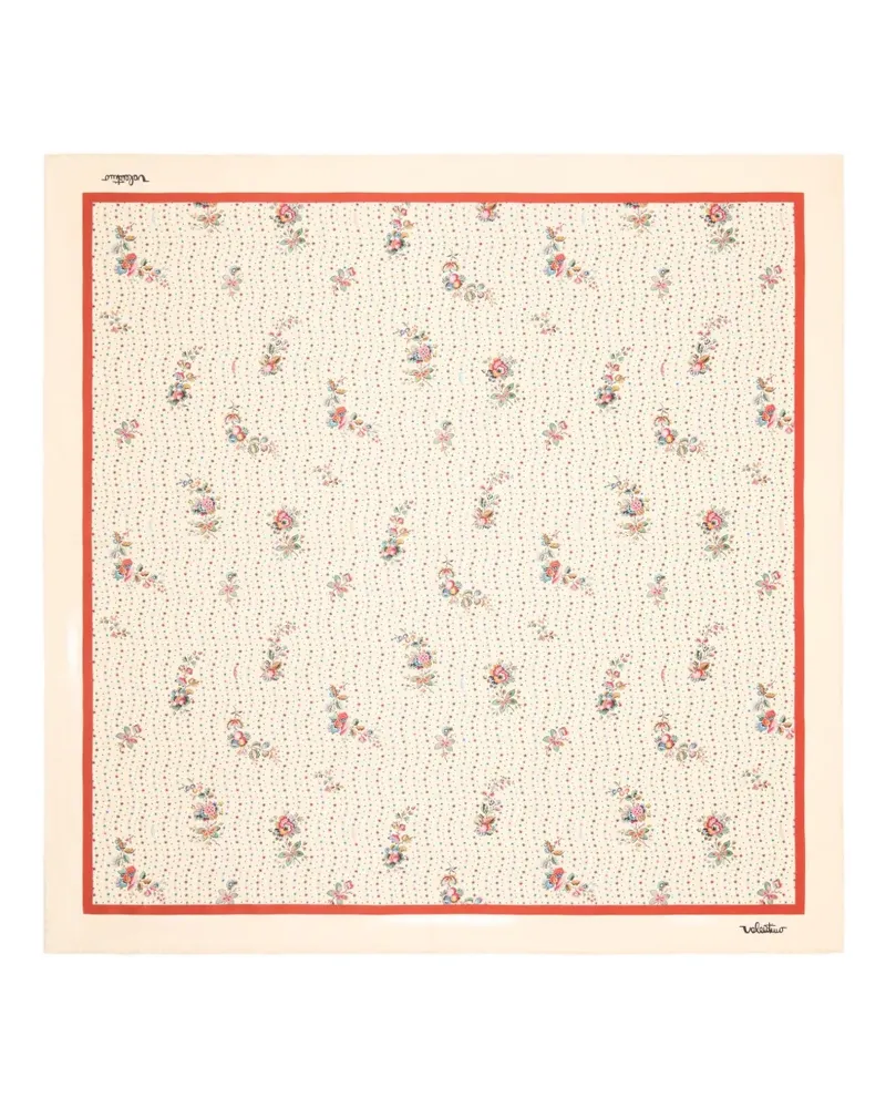 Valentino Garavani Papier Floreal Seidenschal - Nude Nude