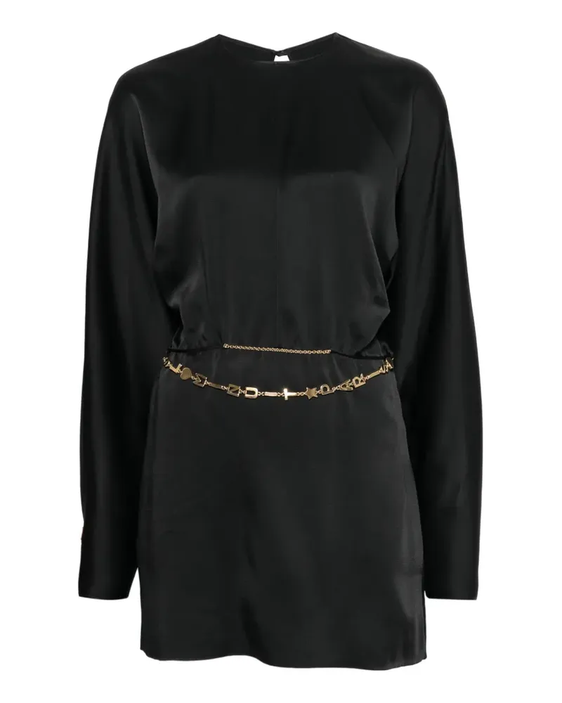 Saint Laurent Minikleid mit Print - Schwarz Schwarz