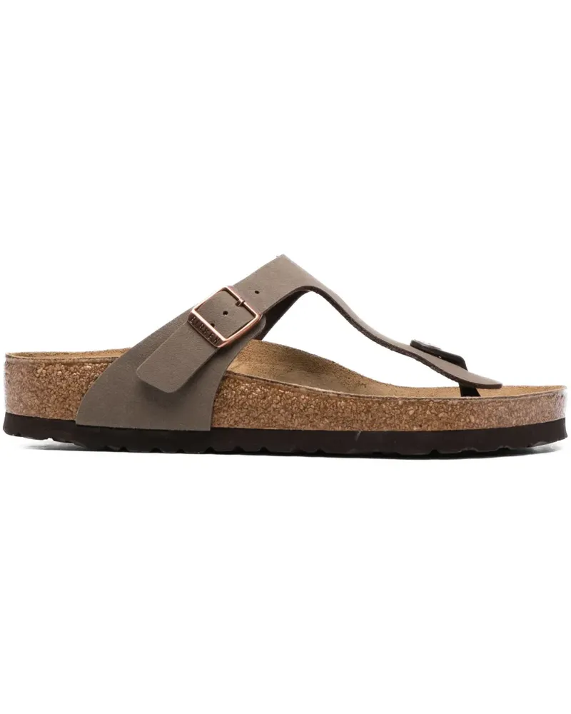 Birkenstock Flache Sandalen mit Zehensteg - Braun Braun