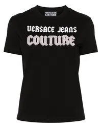 Versace Jeans T-Shirt mit Perlen Schwarz