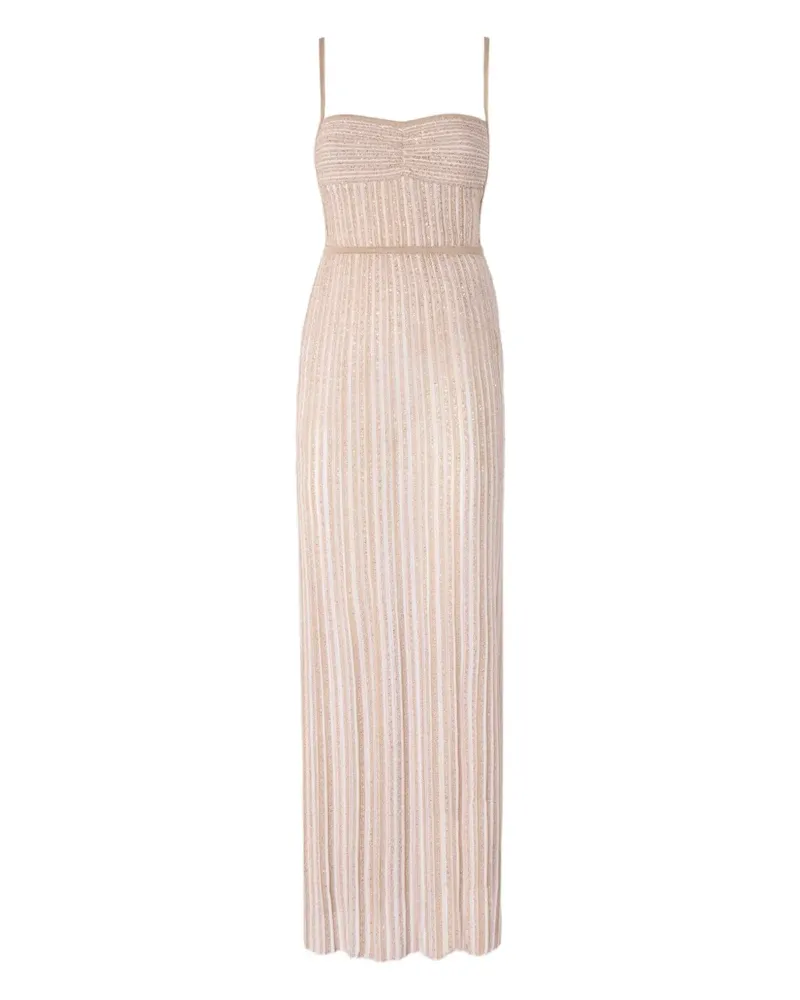 Missoni Maxikleid mit Metallic-Garn - Nude Nude