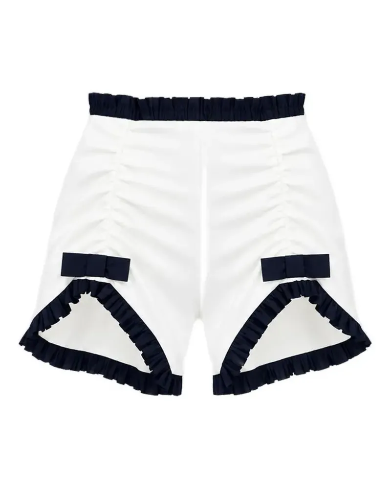 Vivetta Gerüschte Shorts mit Schleife - Weiß Weiß