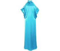 Kleid mit offenem Kragen - Blau