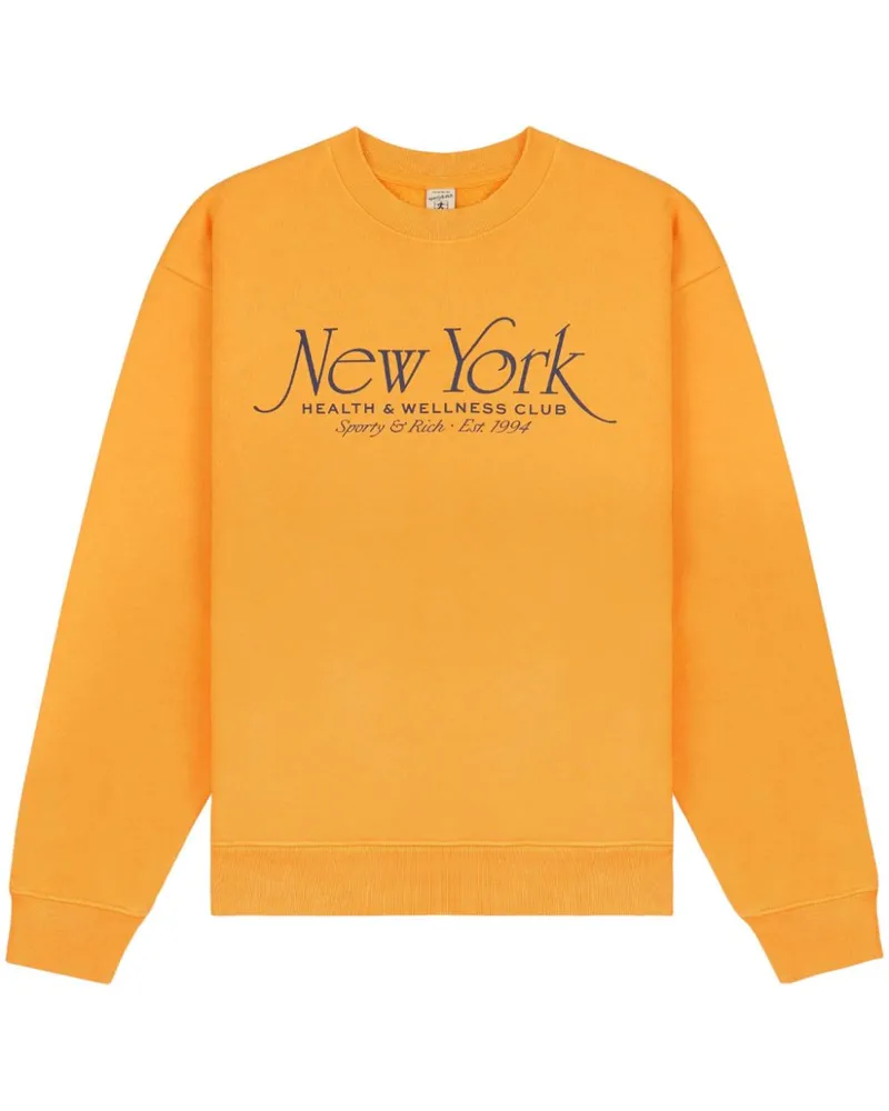 SPORTY & RICH NY 94 Sweatshirt mit Rundhalsausschnitt - Orange Orange