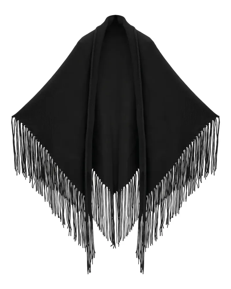 Malo fringed jacket - Schwarz Schwarz
