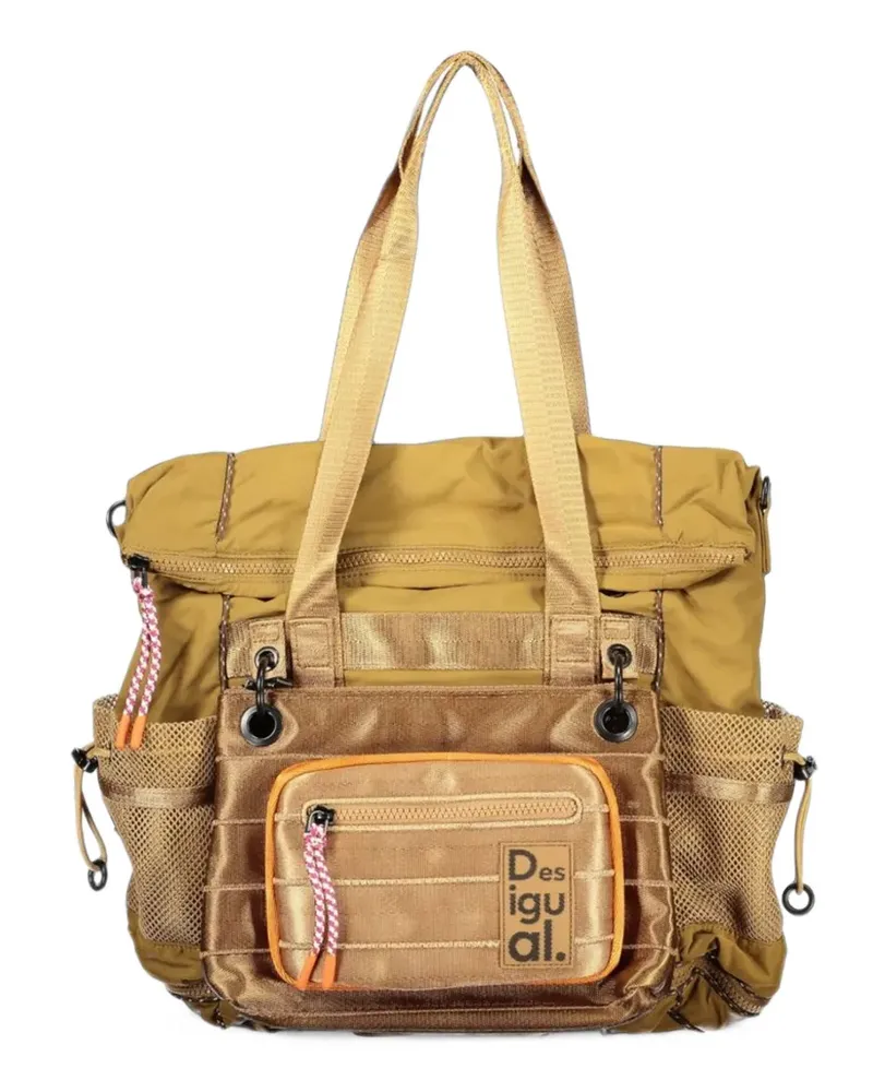 Desigual multi-pocket convertible backpack - Nude Nude