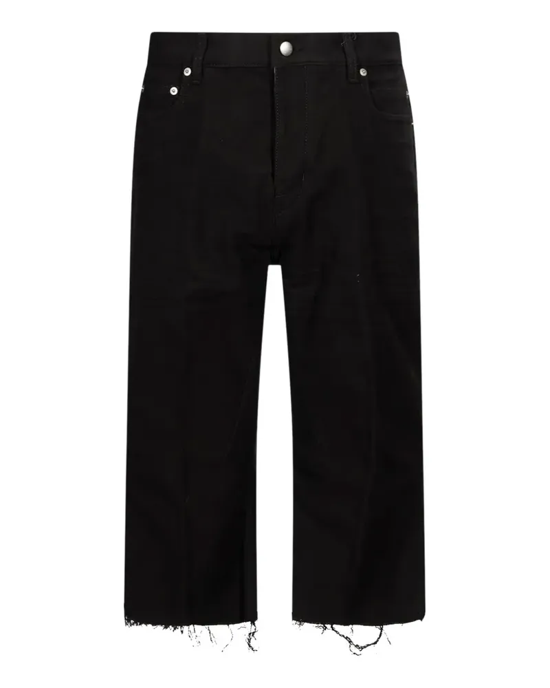 Rick Owens Cropped-Hose mit ungesäumten Kanten - Schwarz Schwarz