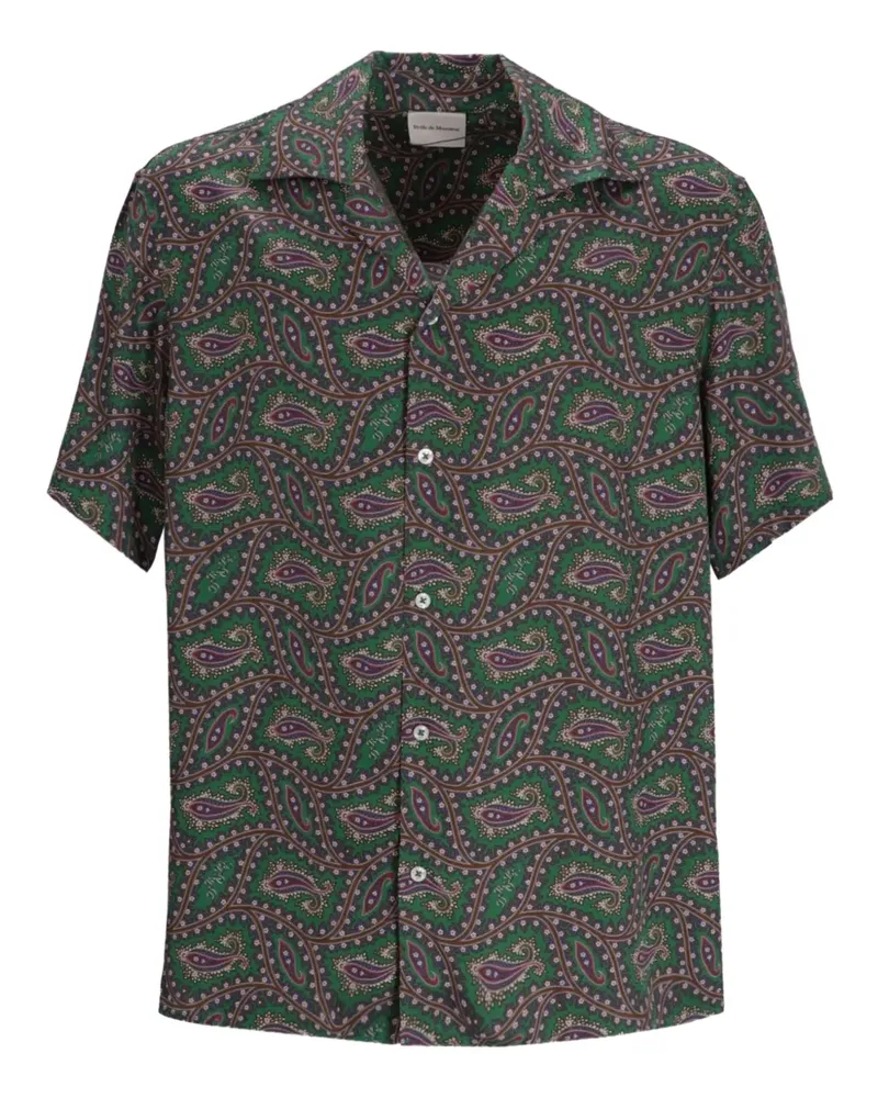Drôle de Monsieur Hemd mit Paisley-Print - Grün Grün