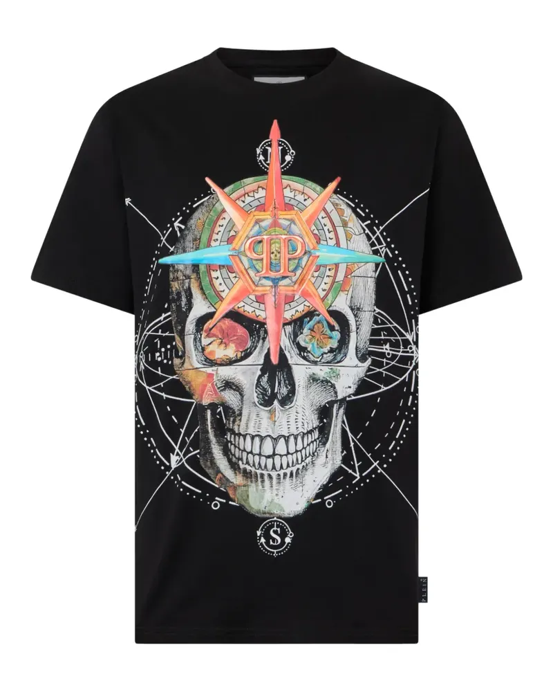Philipp Plein T-Shirt mit Totenkopf - Schwarz Schwarz
