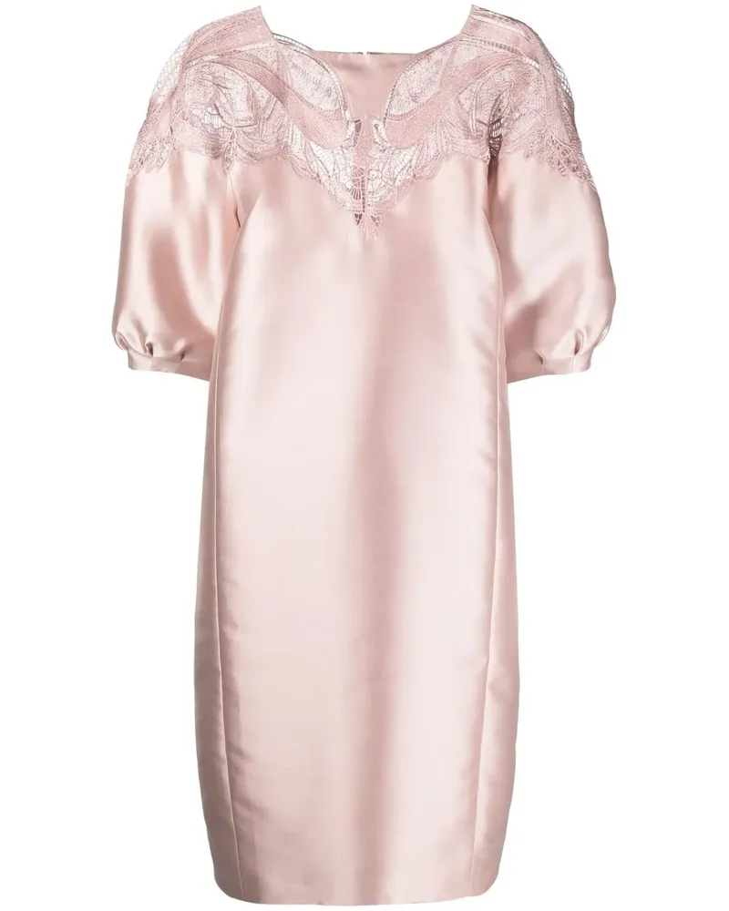 Alberta Ferretti Kleid mit Spitzendetail - Rosa Rosa