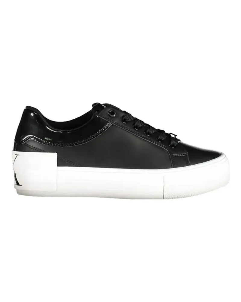 Calvin Klein panelled faux-leather sneakers - Schwarz Schwarz